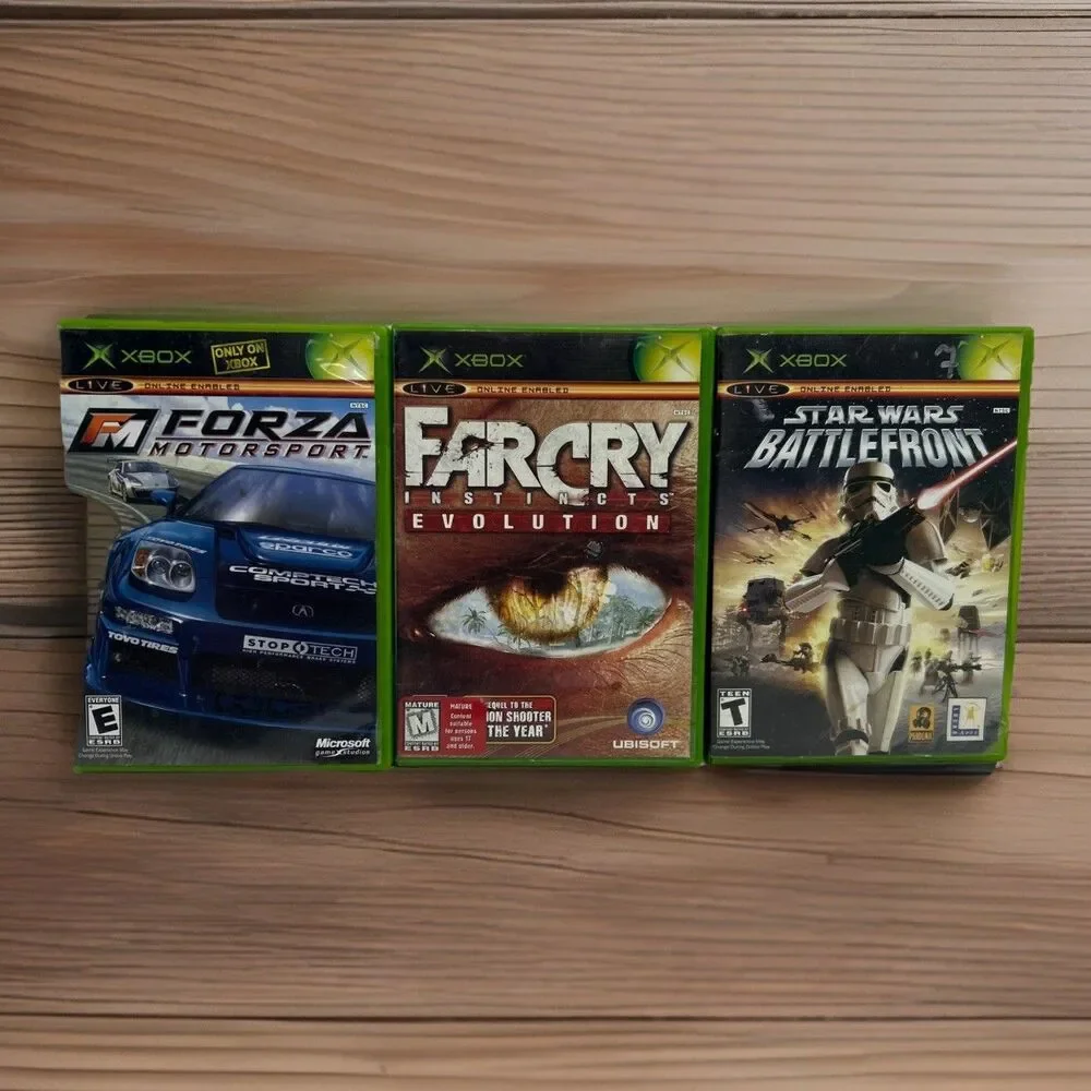 LOT OF 3 - XBOX LIVE GAMES - FORZA - FARCRY - STAR WARS BATTLEFRONT‎